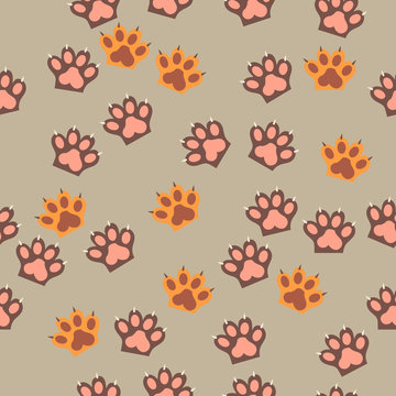 cat paw print with claws