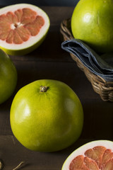Raw Green Organic Citrus Pummelo Fruit
