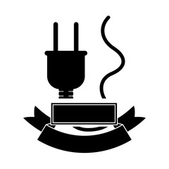 Plug sign icon. Energy power technology and charge theme. Isolated design. Vector illustration