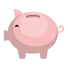piggy savings money icon vector illustration design