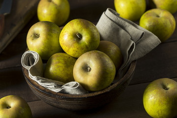 Raw Organic Heirloom Golden Russet Apples © Brent Hofacker