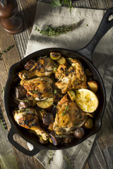 Homemade Baked Chicken in a Skillet