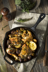Homemade Baked Chicken in a Skillet