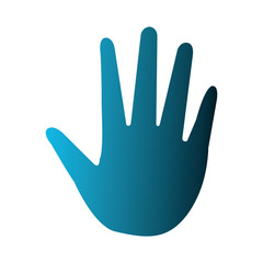 hand human silhouette colors community icon vector illustration design