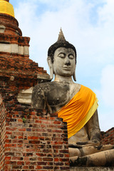 Fototapeta premium The attitude of meditation buddha statue