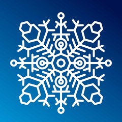 Snowflake icon vector.