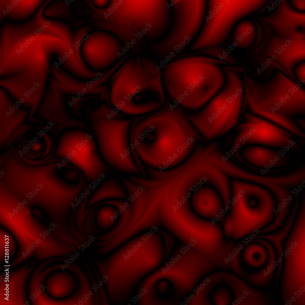 Poster red abstract futuristic glossy background with fabric, silk texture and ambient occlusion effect for