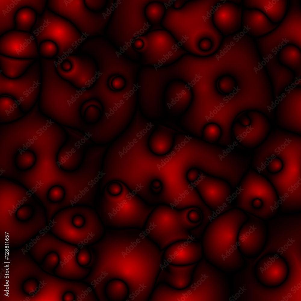Poster red abstract futuristic glossy background with fabric, silk texture and ambient occlusion effect for