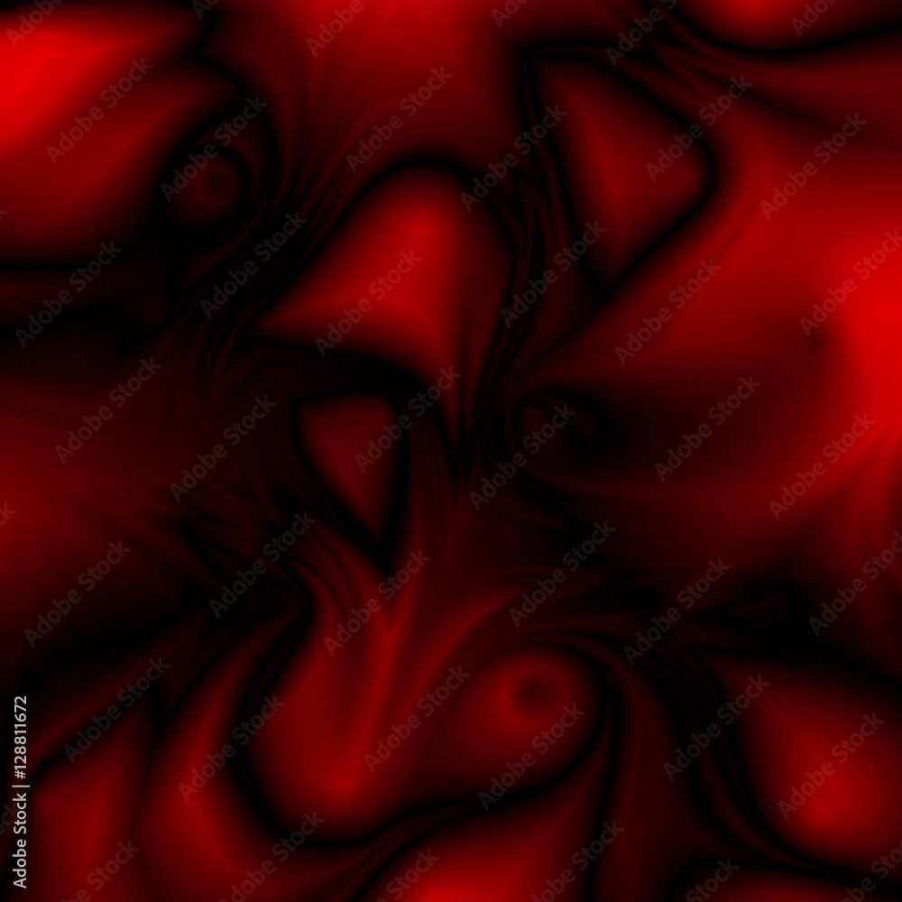 Poster red abstract futuristic glossy background with fabric, silk texture and ambient occlusion effect for
