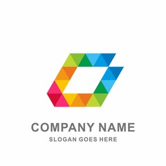 Monogram Letter A Geometric Triangle Pattern Motif Decoration Business Company Stock Vector Logo Design Template 