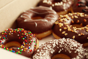 Tasty donuts background