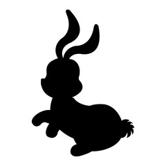 cute rabbit easter character vector illustration design