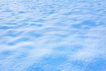 Close up of fresh snow lying on field