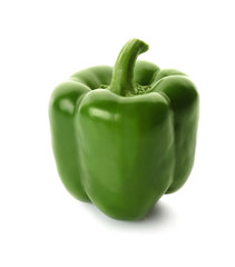 Sweet green pepper isolated on white
