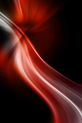 Abstract wavy background in red and black colors