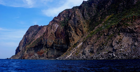stones beach lava volcano