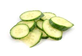 Pile of cucumber slices