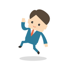 走るビジネスマン 汗