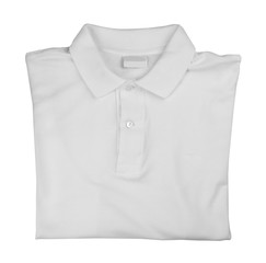 Blank polo shirt on white background