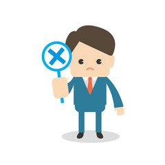 ビジネスマン　バツ