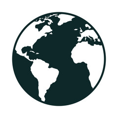 world planet earth isolated icon vector illustration design
