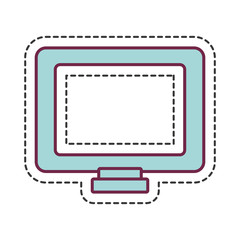 monitor desktop computer icon vector illustration design