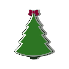 Christmas tree Icon flat vector new year