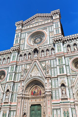 Fototapeta premium west facade of the Cathedral of Florence