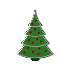 Christmas tree Icon flat vector