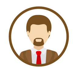 Man icon. Male avatar person people and human theme. Isolated design. Vector illustration