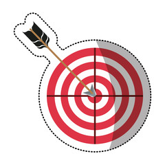 Target icon. Solution success strategy idea problem and innovation theme. Isolated design. Vector illustration