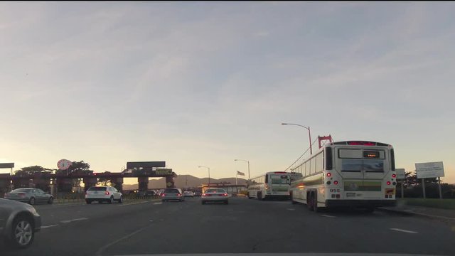 Time lapse of traffic on US 101, Sausalito, California