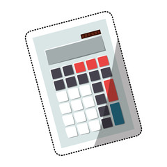 Calculator icon. Tool mathematics finance device and electronic theme. Isolated design. Vector illustration