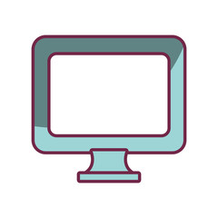monitor desktop computer icon vector illustration design