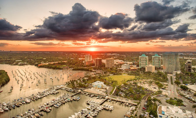 South Miami Skyline Sunset
