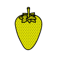 Strawberry fruit icon. Healthy organic and fresh food theme. Isolated design. Vector illustration