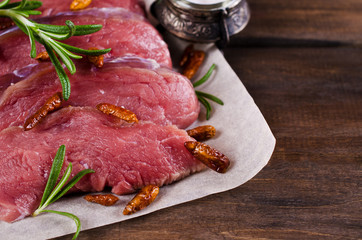 Raw beef fillet