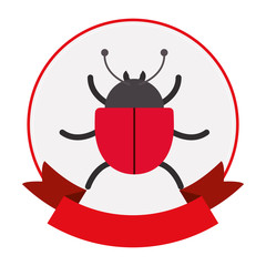 Bug icon. Security system warning protection and danger theme. Isolated design. Vector illustration