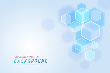 Abstract of tech innovation hexagon design