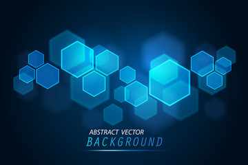 Abstract of tech innovation hexagon - 128822635