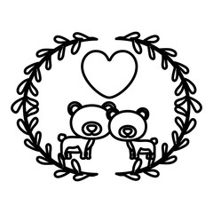 Bear cartoon icon. Animal cute life and nature theme. Isolated design. Vector illustration