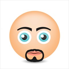 Smile man. Vector illustration.