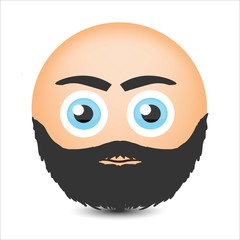 Smile man. Vector illustration.