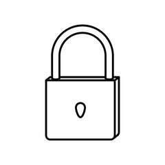 Padlock icon. Security system warning protection and danger theme. Isolated design. Vector illustration