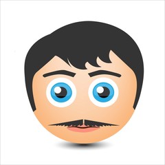 Smile man. Vector illustration.