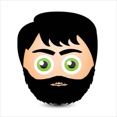 Smile man. Vector illustration.