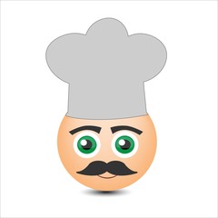 Smile chef. Vector illustration
