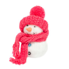 Снеговик изолированный на белом фоне