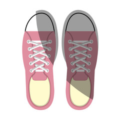young people fashion shoes vector illustration design