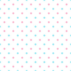 Polka dot blue pink background © FARBAI